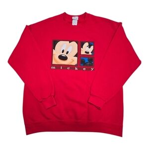 Vintage 90s Disney Mickey Mouse Pullover Sweatshirt Large